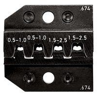 Плашка опресс. 0,5–1,0 мм² / 0,5–1,0 мм² / 1,5–2,5 мм² /, 1,5–2,5 мм² RENNSTEIG 624 674 3 0